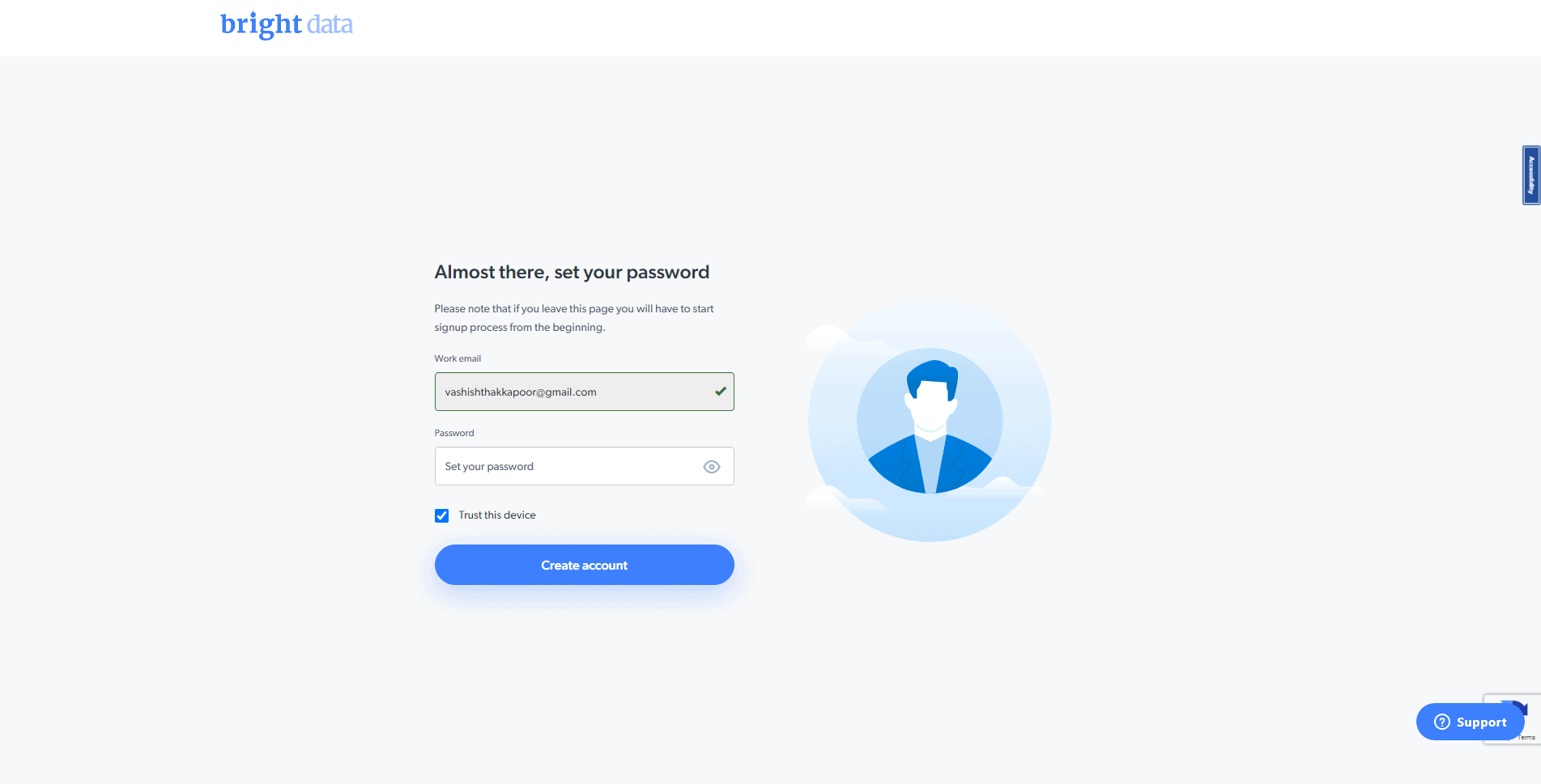 create a password