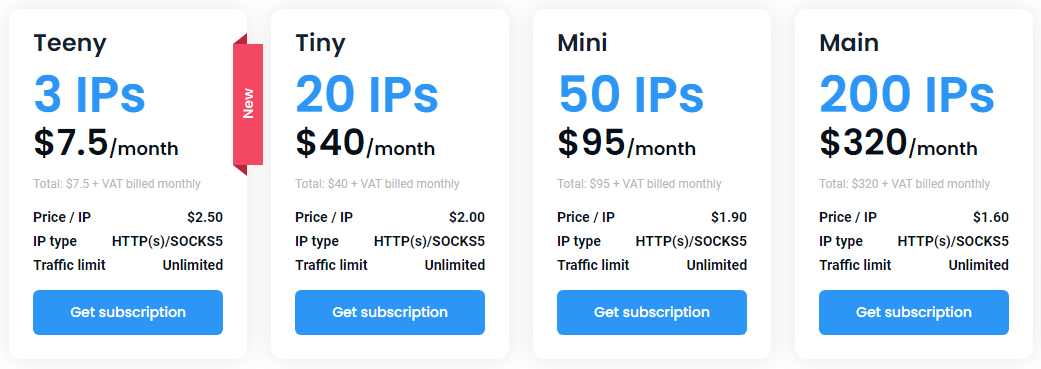 smartproxy dedicated data center proxies pricing