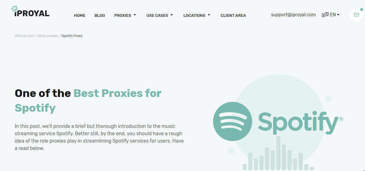 iproyal best spotify proxies