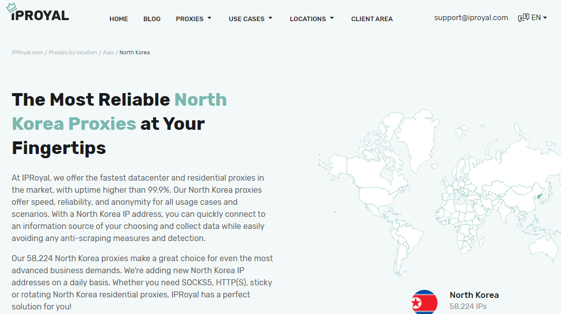 iproyal north korean proxies