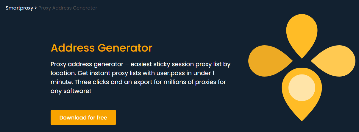 smartproxy address generator