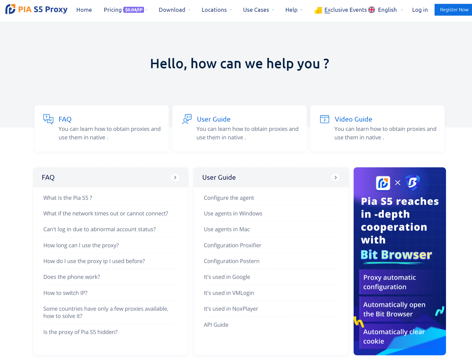 pia s5 proxy support