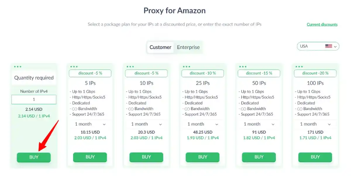 proxyseller amazon proxies