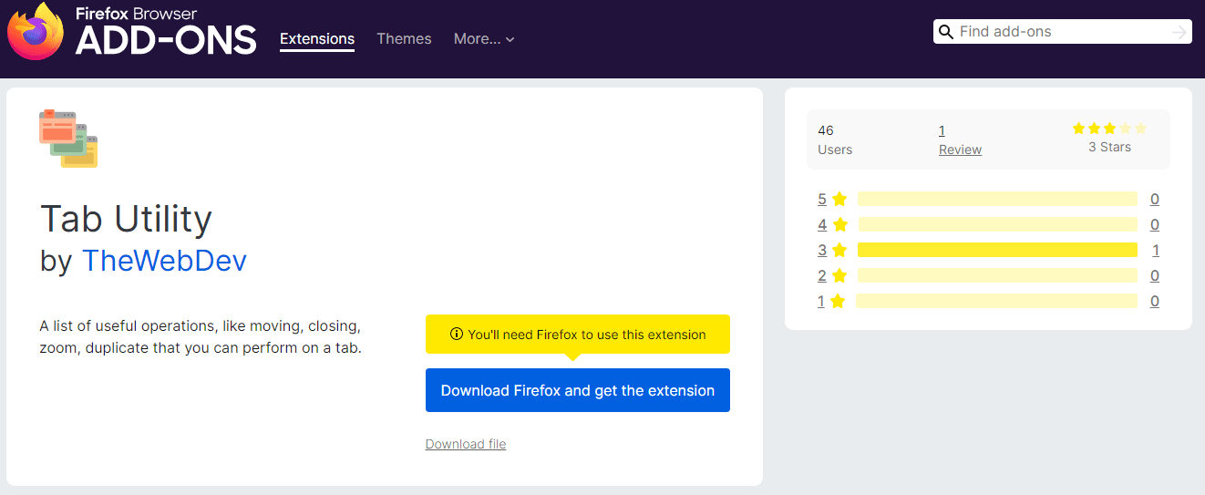 tab utility firefox addon