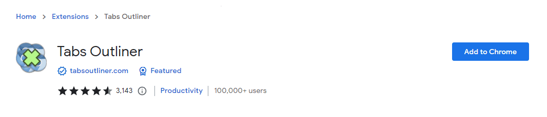 tabs outliner chrome extension