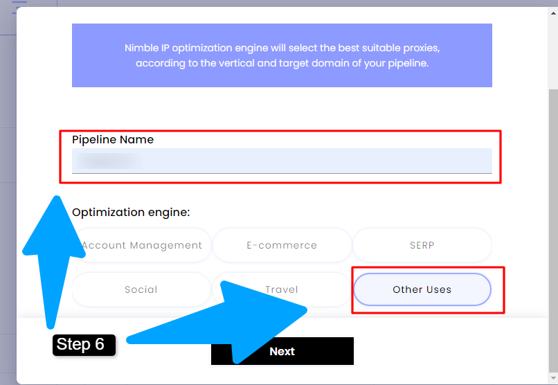 nimble sign up step 6