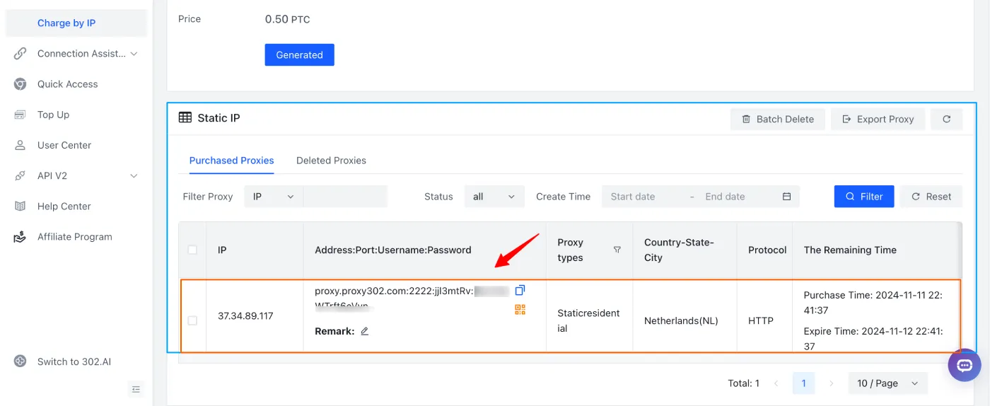 Purchased proxies proxy302